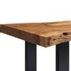 Alaterre Furniture Alpine Natural Brown Live Edge 36" Bench With Coat Hook Shelf Set Metal And ...