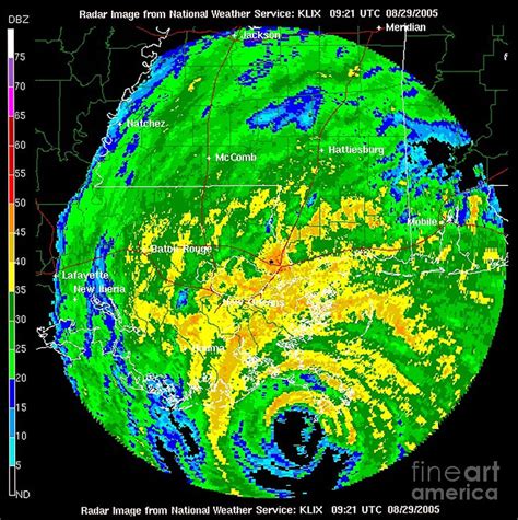 Hurricane Katrina, Wfo Radar, 2005 Photograph by Science Source - Pixels