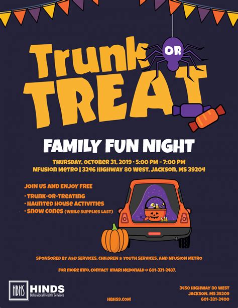 Trunk or Treat flyer 2019 - Hinds Behavioral Health Services - Region 9