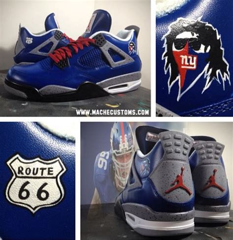 THE SNEAKER ADDICT: Air Jordan 4 "NY Giant Cement" Mache Custom IV ...