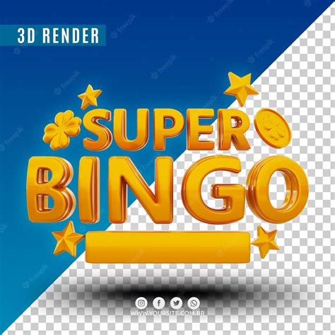 Premium PSD | Super bingo 3d logo premium psd