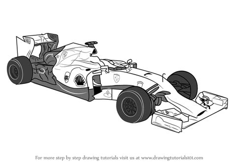 How to Draw F1 Car (Sports Cars) Step by Step | DrawingTutorials101.com