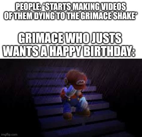 Poor grimace, yall just ruined his birthday - Imgflip