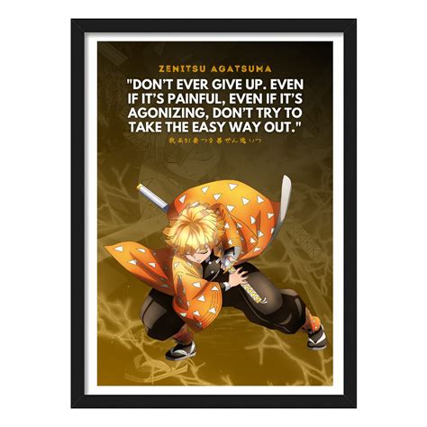 YourCanvas - Demon Slayer Character Quotes | Anime Framed Poster | (Black Framed 10×13 inches ...