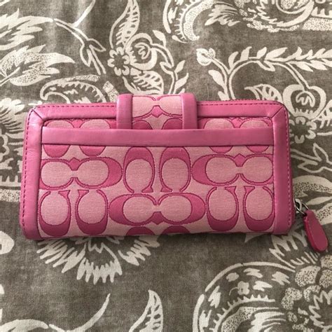 Coach | Bags | Rare Coach C Logo Pink Wallet | Poshmark