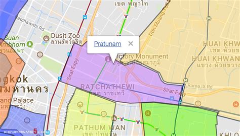 Bangkok Pratunam Map