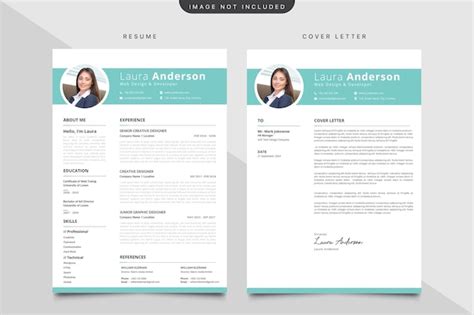 Free Vector | Minimalist CV template with Cover Letter template