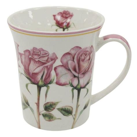 Set of 4 Leonardo Fine China Mugs Gift Boxed Floral Rose Design Mug Set 300ml | China mugs, Mugs ...