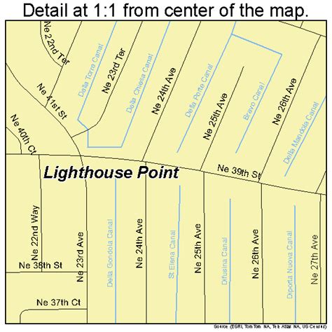 Lighthouse Point Florida Street Map 1240450