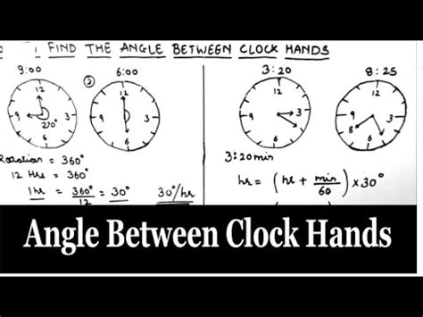 Find Angle between the Hands of a Clock / Angle between clock hands / Clock Hands / Simple ...