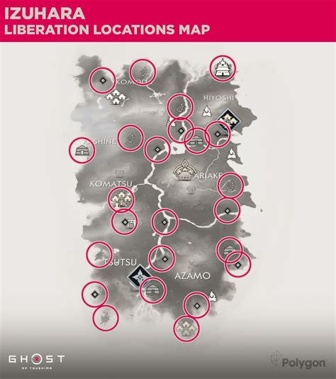 Izuhara liberation locations and maps — Ghost of Tsushima guide - Polygon