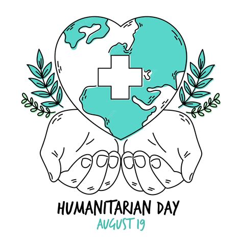 Premium Vector | World humanitarian day theme