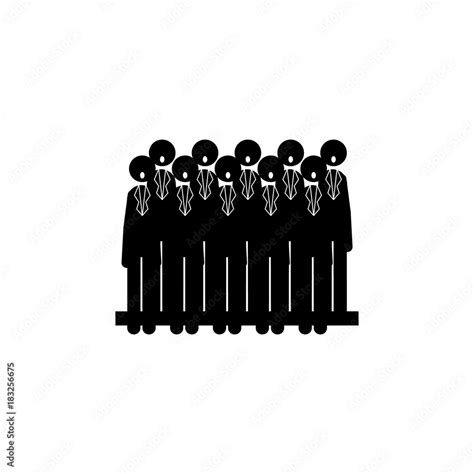 Choir singing icon. Silhouette of a musician icon. Premium quality ...