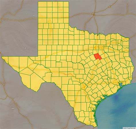 Map of Hill County, Texas - Thong Thai Real