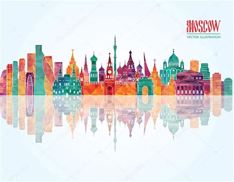 Moscow skyline detailed silhouette. Stock Vector Image by ...