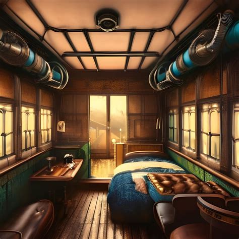 Steampunk Train Interior I : r/nightcafe