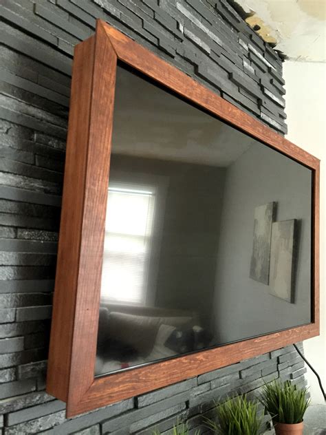 DIY $40 Wood TV Frame {works for TVs that tilt and rotate, too!} | Beginning in the Middle