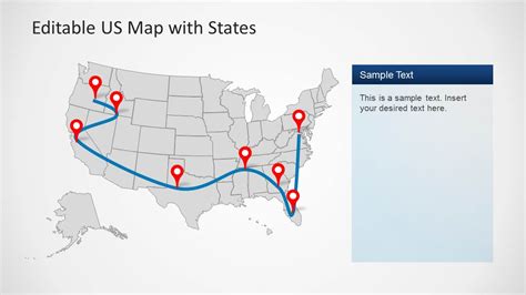 US Map Template for PowerPoint with Editable States - SlideModel