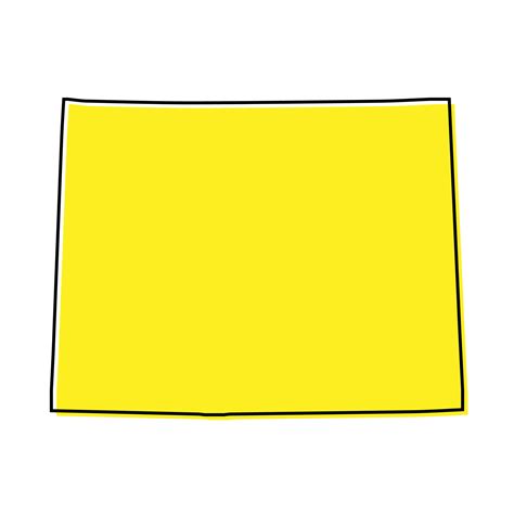 Simple outline map of Wyoming is a state of United States. Styli ...