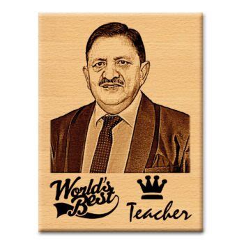 Wooden Engraved Photo Plaque Personalized Happy Teacher’s Day Gift for ...