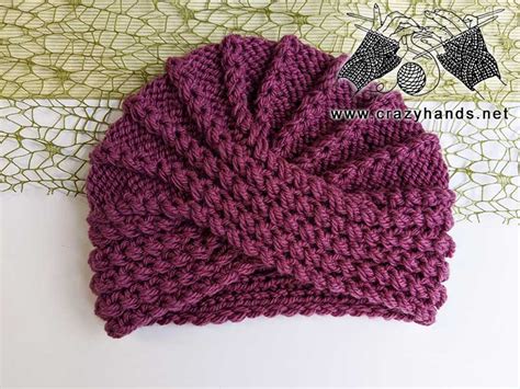 Free Twisted Turban Hat Knitting Pattern · Crazy Hands