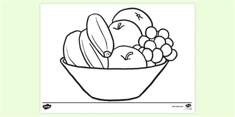 FREE! - Fruit Basket Picture For Colouring | Colouring Sheets