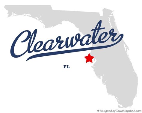 Map of Clearwater, FL, Florida