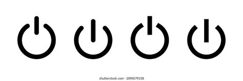 Power Icons Set Power Switch Sign Stock Vector (Royalty Free ...