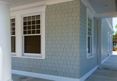 James Hardie Shingle siding has the same warm, authentic look as cedar shingles, yet it resists ...