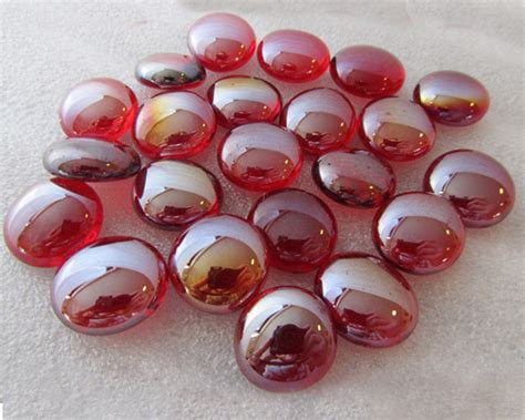 Red Glass Beads - Midland Stone UK