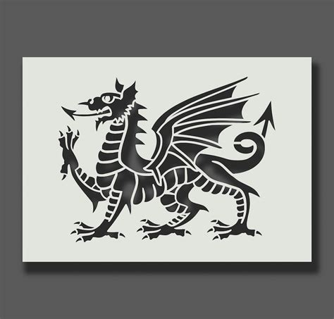 Welsh Dragon Stencil Reusable Stencils for Wall Art Home - Etsy