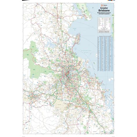 Brisbane & Region Wall Map by Hema - The Map Shop