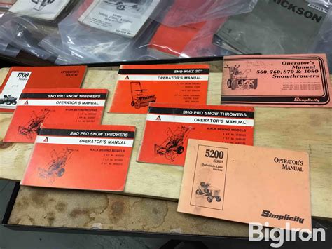 Lawn Mower & Snow Thrower Operator's Manuals BigIron Auctions