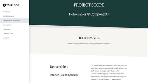 Free Interior Design Concept Statement of Work - Better Proposals