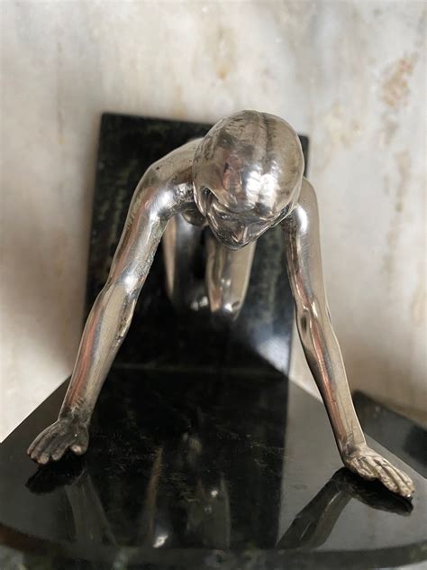 Art Deco Women in Silver on Marble Bookends | Bookends | Art Deco Collection