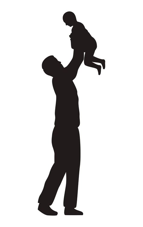 father and son silhouettes 2495122 Vector Art at Vecteezy