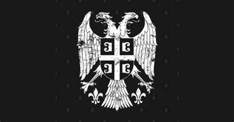 Serbian Double Headed Eagle Emblem - Serbia Coat of Arms - Serbian Double Headed Eagle - Sticker ...