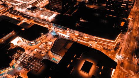 Aerial photography of building during nighttime 1752038 Stock Photo at ...