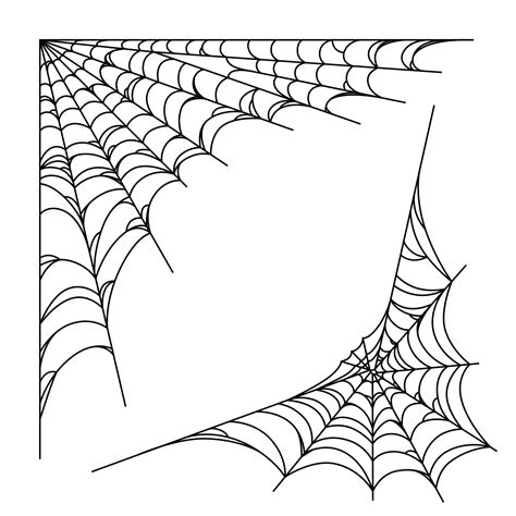 Spider web corners for Halloween designs. Spiderweb corners isolated in white background. Vector ...