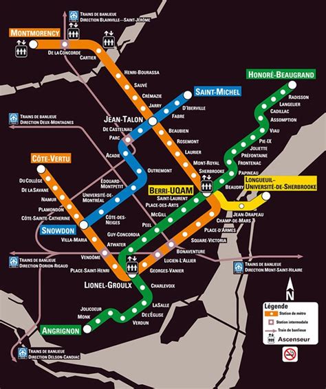 Montreal Metro Map - Montreal Travel Guide