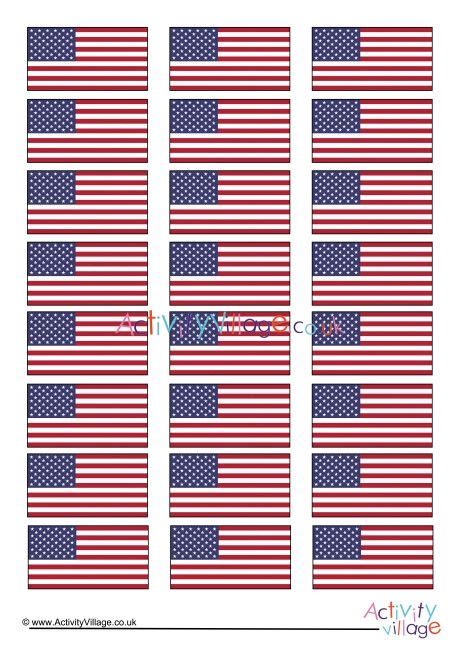 United States Mini Flags Printable | Flag printable, Mini flags, Flag coloring pages