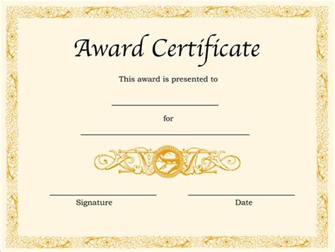 Image result for Free Printable Award Certificate Template Award Templates Free, Certificate ...