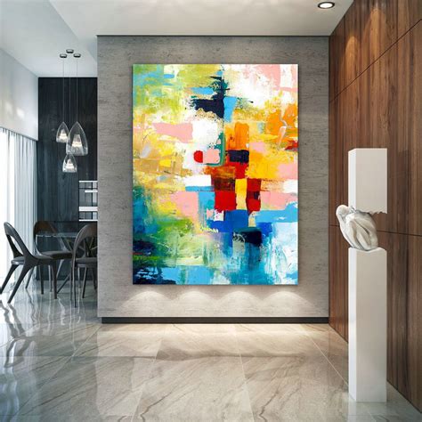 Extra Large Wall Art Palette Knife Artwork Original Painting On Canvas ...