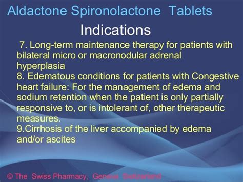 Aldactone Tablets for Hypertension & Oedematous Disorders