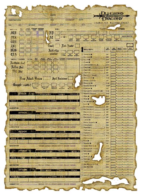 Dungeons and Dragons Stats by solarin on deviantART | Dungeons and dragons, Character sheet, Dungeon