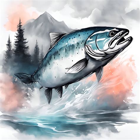 Download Salmon, Fish, Jumping. Royalty-Free Stock Illustration Image ...