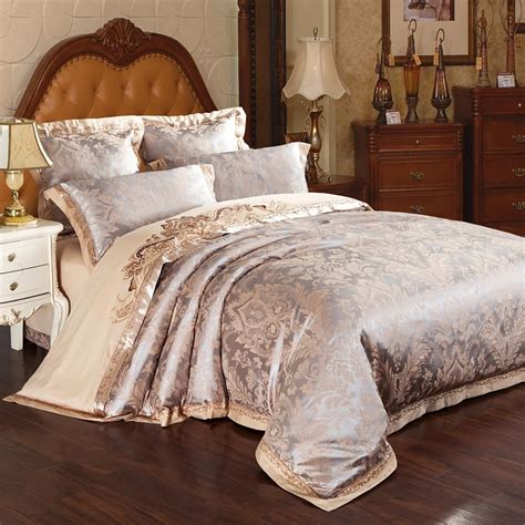 S&V Home textile Royal bedding sets cotton bed linen satin bedclothes king size sheets duvet ...