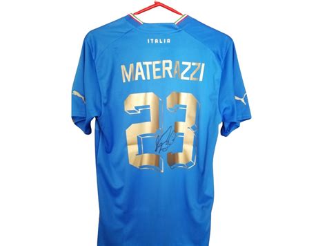 Materazzi's Italy World Cup 2006 Signed Shirt - CharityStars