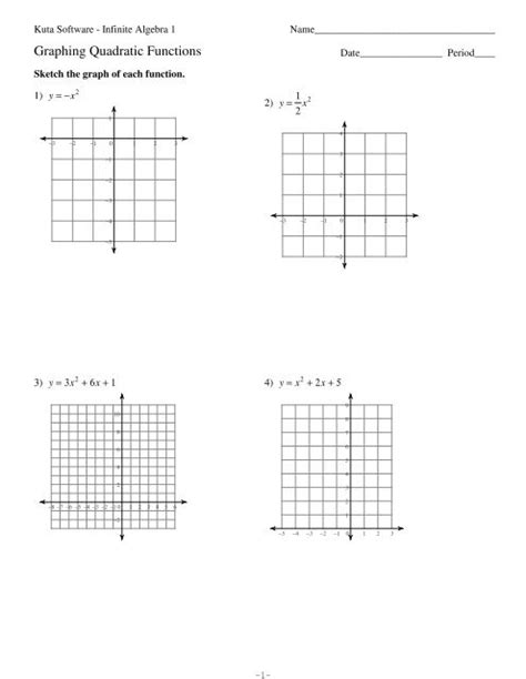 Graphing Quadratic Equations Worksheets Pdf - Tessshebaylo