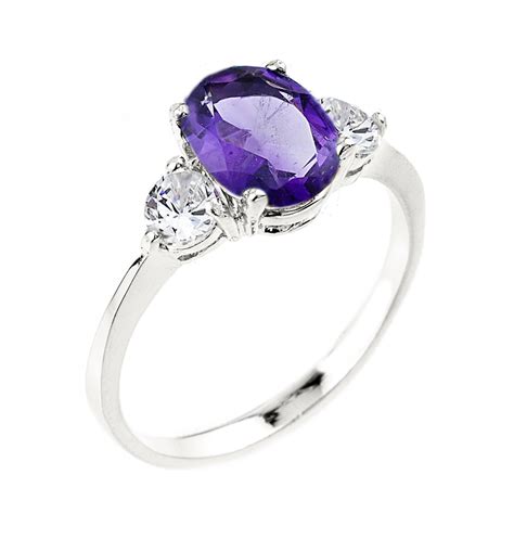 Amethyst Ring | Ladies Amethyst Ring | Yellow Ring | Amethyst Ring